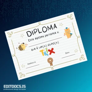 Editable Brazil Trix Diploma Template Page Preview - EditDocs