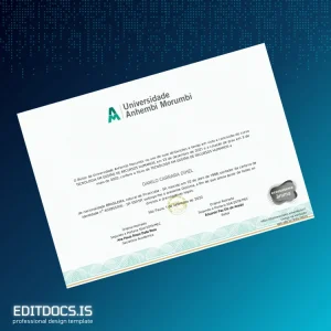 Editable Brazil Universidade Anhembi Morumbi Tecnólogo em Gestão de Recursos Humanos Template Page Preview - EditDocs