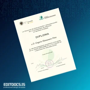 Editable Brazil Universidade Estácio de Ribeirão Preto Technologist in Tourism Management Diploma Page Preview - EditDocs