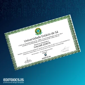 Editable Brazil Universidade Estácio de Sá Bachelor in Business Administration Template Page Preview - EditDocs