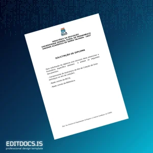 Editable Brazil Universidade Federal Rural de Pernambuco UAST Diploma Request Template Page Preview - EditDocs