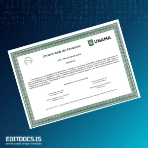 Editable Brazil Universidade da Amazônia Bachelor of Pharmacy Template Page Preview - EditDocs