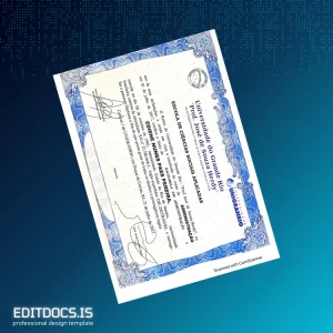 Editable Brazil Universidade do Grande Rio Bachelor of Administration Diploma Page Preview - EditDocs