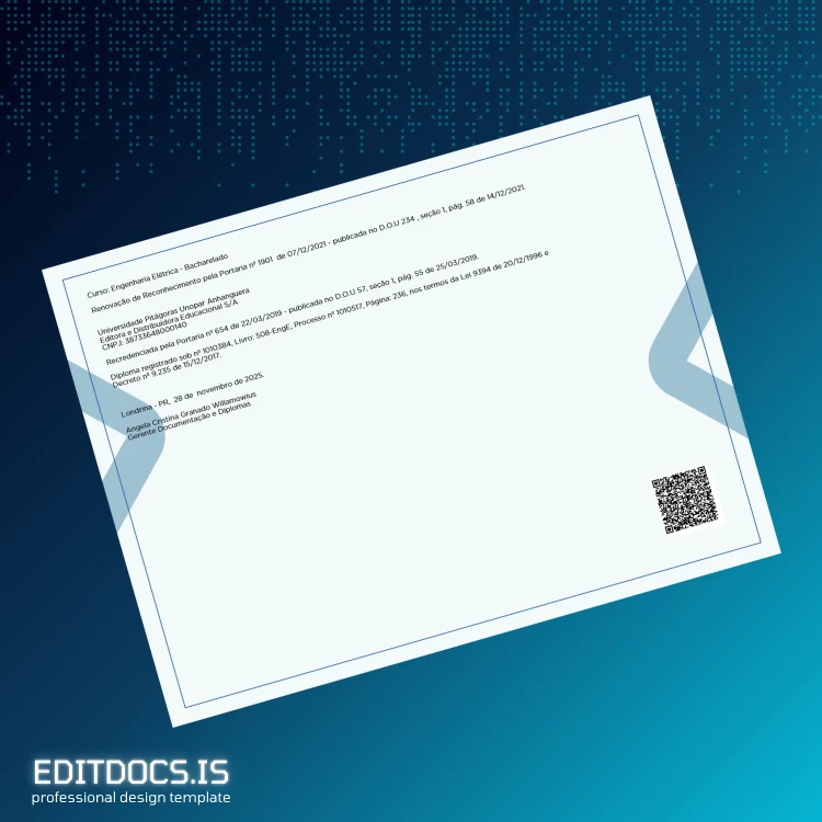 Editable Brazil University Pitágoras Unopar Anhanguera Bachelor of Engineering in Electrical Engineering Template page 2 Page Preview - EditDocs