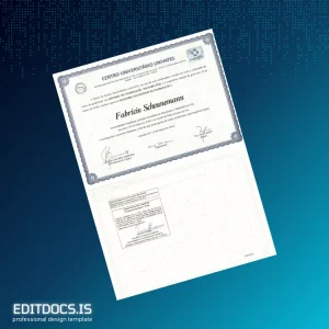 Editable Brazil University UNIVATES Bachelor of Information Systems Template Page Preview - EditDocs