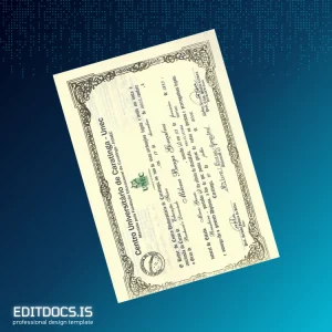 Editable Brazil University of Caratinga Bachelor of Education Template Page Preview - EditDocs