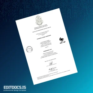 Editable Brazil University of São Paulo Engineer Degree Template Page Preview - EditDocs