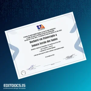 Editable Brazil Unopar Bachelor of Science in Physiotherapy Template Page Preview - EditDocs