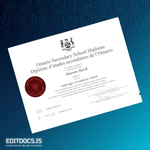 Editable Canada Oakridge Secondary School Ontario Secondary School Diploma Page Preview - EditDocs