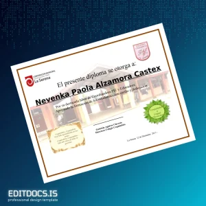 Editable Chile Colegio Coquimbito Recognition Diploma Template Page Preview - EditDocs