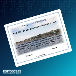 Editable Chile Diploma Template Page Preview - EditDocs