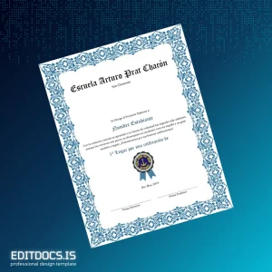 Editable Chile Escuela Arturo Prat Chacón High School Diploma Template Page Preview - EditDocs