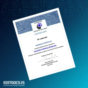 Editable Chile Fundación Educate Los Lagos Certificate in Evaluation and Teaching Portfolio 2022 Page Preview - EditDocs