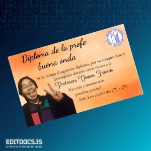 Editable Chile Instituto Politécnico de Providencia Diploma Template Page Preview - EditDocs