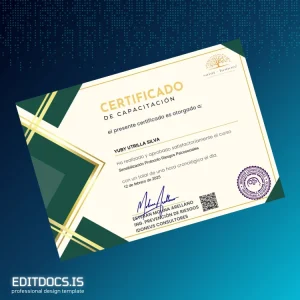 Editable Chile Saint-Honoré Certificate of Training Page Preview - EditDocs