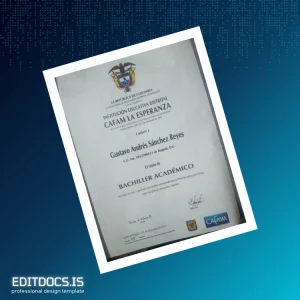 Editable Colombia CAJAMARCA BACHILLER ACADEMICO Template Page Preview - EditDocs