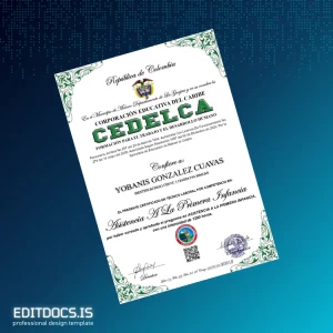 Editable Colombia Corporación Educativa del Caribe Técnico Laboral Certificate in Early Childhood Assistance Page Preview - EditDocs