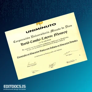 Editable Colombia Corporación Universitaria Minuto de Dios Licentiate in Basic Education with Emphasis in Artistic Education Template Page Preview - EditDocs