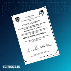 Editable Colombia Corporación Universitaria Rafael Núñez Bachelor's Degree in Business Administration Page Preview - EditDocs
