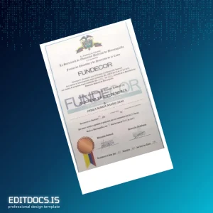 Editable Colombia FUNDECOR Technical Certificate in Nursing Page Preview - EditDocs