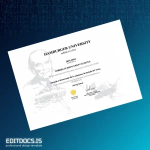 Editable Colombia Hamburger University Diploma in Ice Cream Machine Assembly and Disassembly Page Preview - EditDocs