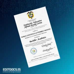 Editable Colombia Institución Educativa Alfredo Posada Correa Academic Bachelor Degree Template Page Preview - EditDocs