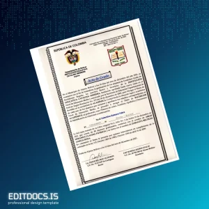 Editable Colombia Institución Educativa Catalina Herrera High School Diploma Page Preview - EditDocs