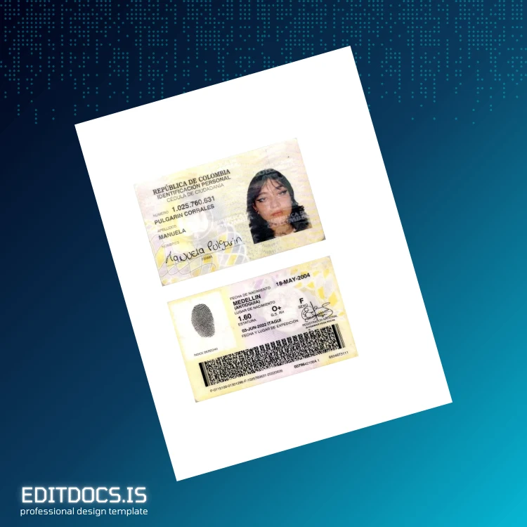 Editable Colombia Instituto Fertini High School Diploma page 2 Page Preview - EditDocs