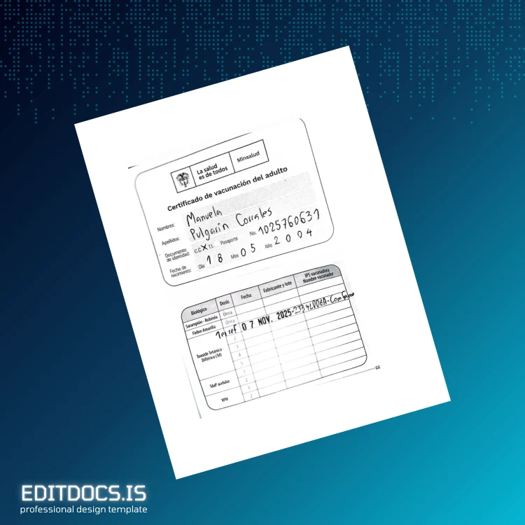 Editable Colombia Instituto Fertini High School Diploma page 3 Page Preview - EditDocs