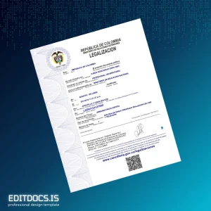 Editable Colombia Professional University Diploma in Film and Television Page Preview - EditDocs