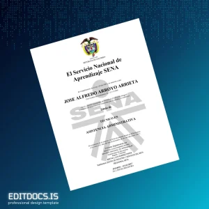 Editable Colombia Servicio Nacional de Aprendizaje Técnico en Administrative Assistance Template Page Preview - EditDocs