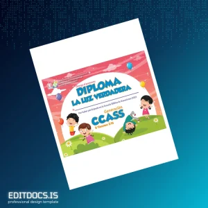 Editable Costa Rica Escuela Bíblica de Vacaciones 2023 Diploma Template Page Preview - EditDocs