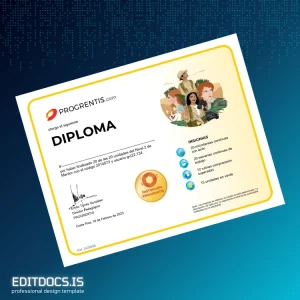 Editable Costa Rica Progrentis Diploma Template Page Preview - EditDocs