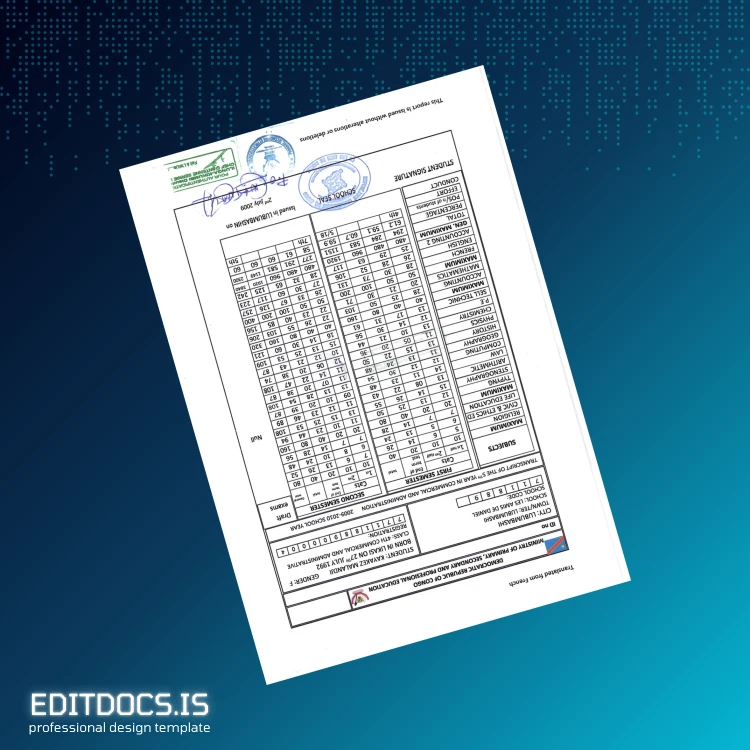 Editable Democratic Republic of the Congo RDC Secondary School Diploma Page Preview - EditDocs