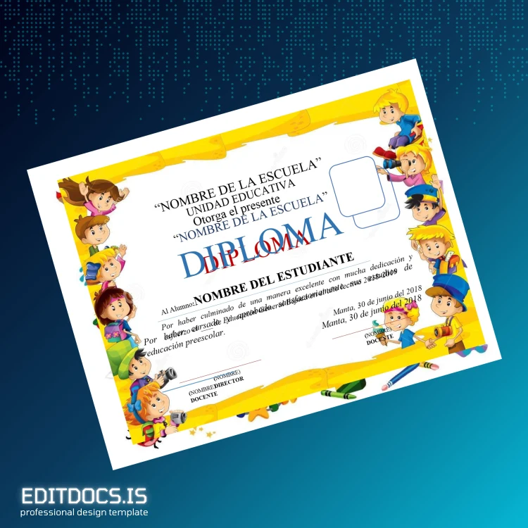 Editable Ecuador Unidad Educativa Los Andes Diploma in Initial Education page 3 Page Preview - EditDocs