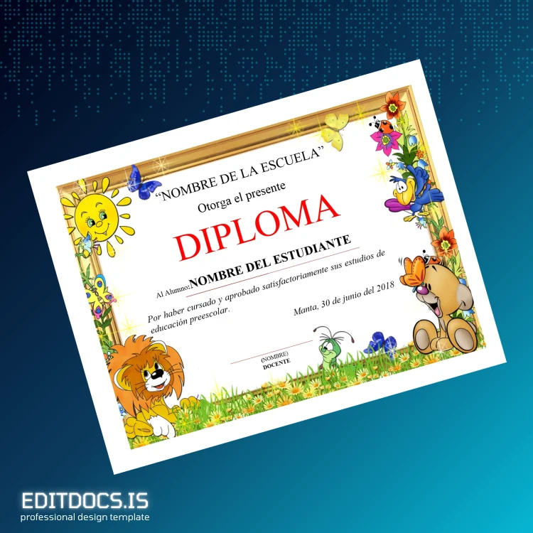 Editable Ecuador Unidad Educativa Los Andes Diploma in Initial Education page 4 Page Preview - EditDocs