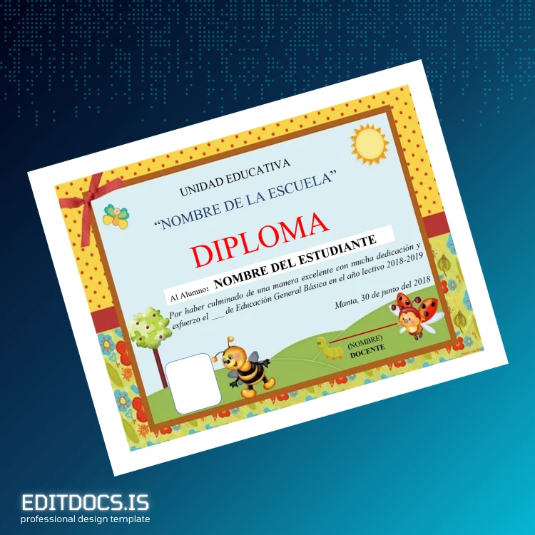 Editable Ecuador Unidad Educativa Los Andes Diploma in Initial Education page 5 Page Preview - EditDocs