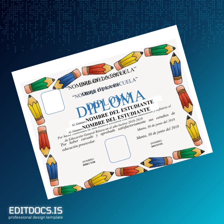 Editable Ecuador Unidad Educativa Los Andes Diploma in Initial Education page 7 Page Preview - EditDocs