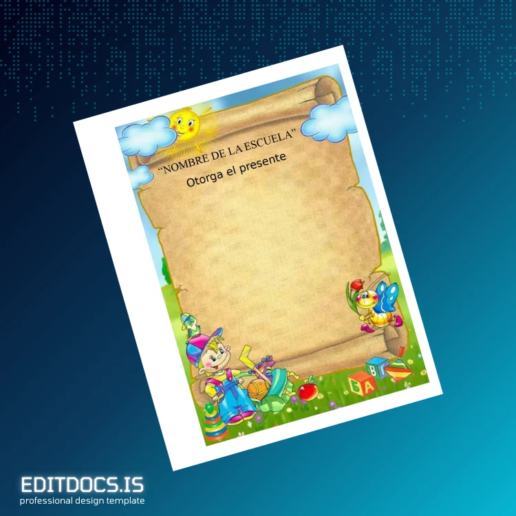 Editable Ecuador Unidad Educativa _NOMBRE DE LA ESCUELA_ Diploma Template page 3 Page Preview - EditDocs