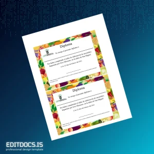 Editable El Salvador Give Missions Diploma Certificate in Pickling Workshop Page Preview - EditDocs