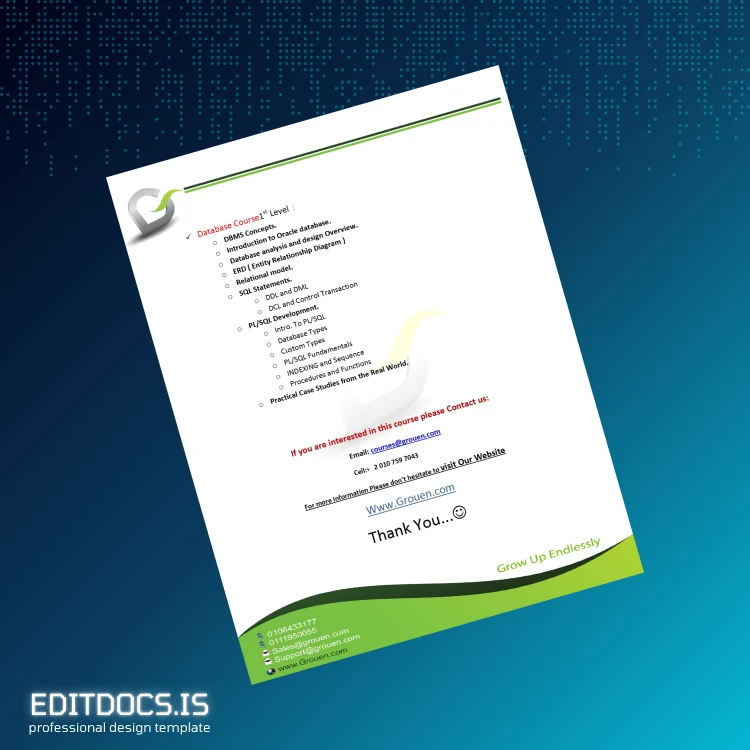 Editable Grouen Java and Oracle Developer Diploma page 4 Page Preview - EditDocs