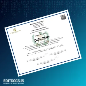 Editable Guatemala EORM Primary Education Diploma Template Page Preview - EditDocs