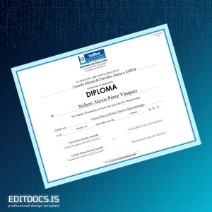 Editable Guatemala Escuela Oficial de Párvulos Anexa a EORM Pre-Primary Education Diploma Page Preview - EditDocs