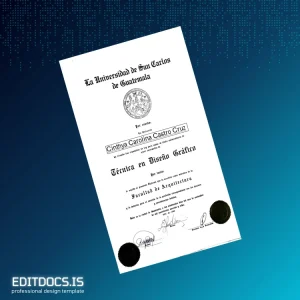 Editable Guatemala La Universidad de San Carlos de Guatemala Técnico en Diseño Gráfico Template Page Preview - EditDocs