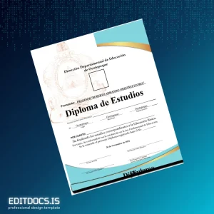 Editable Honduras Centro Educativo de Ocotepeque Basic Education Diploma Template Page Preview - EditDocs