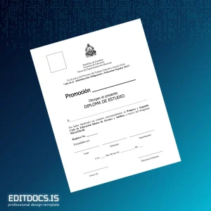 Editable Honduras Diploma de Study PRALEBAH-1 Template Page Preview - EditDocs