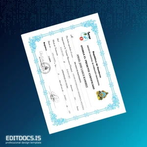 Editable Honduras National Professional Training Institute High School Diploma Template Page Preview - EditDocs