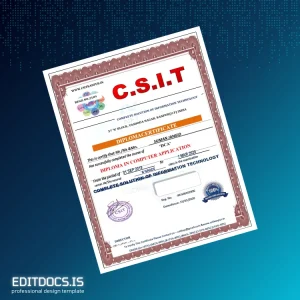 Editable India Complete Solution of Information Technology Diploma in Computer Application Template Page Preview - EditDocs