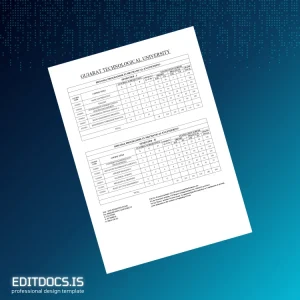 Editable India Gujarat Technological University Diploma in Mechanical Engineering Template Page Preview - EditDocs