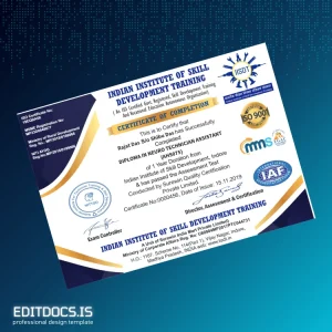 Editable India Indian Institute of Skill Development Training Diploma in Neuro Technician Assistant Page Preview - EditDocs